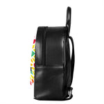 Reiki Chakra Flower Print Leather Backpack
