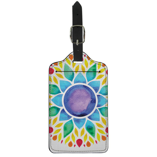 Reiki Chakra Flower Print Luggage Tag