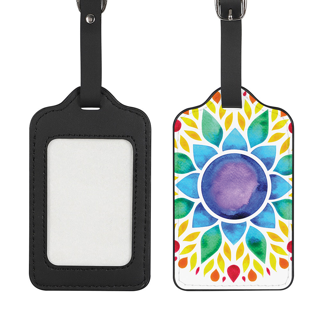 Reiki Chakra Flower Print Luggage Tag