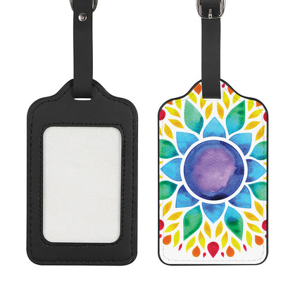 Reiki Chakra Flower Print Luggage Tag
