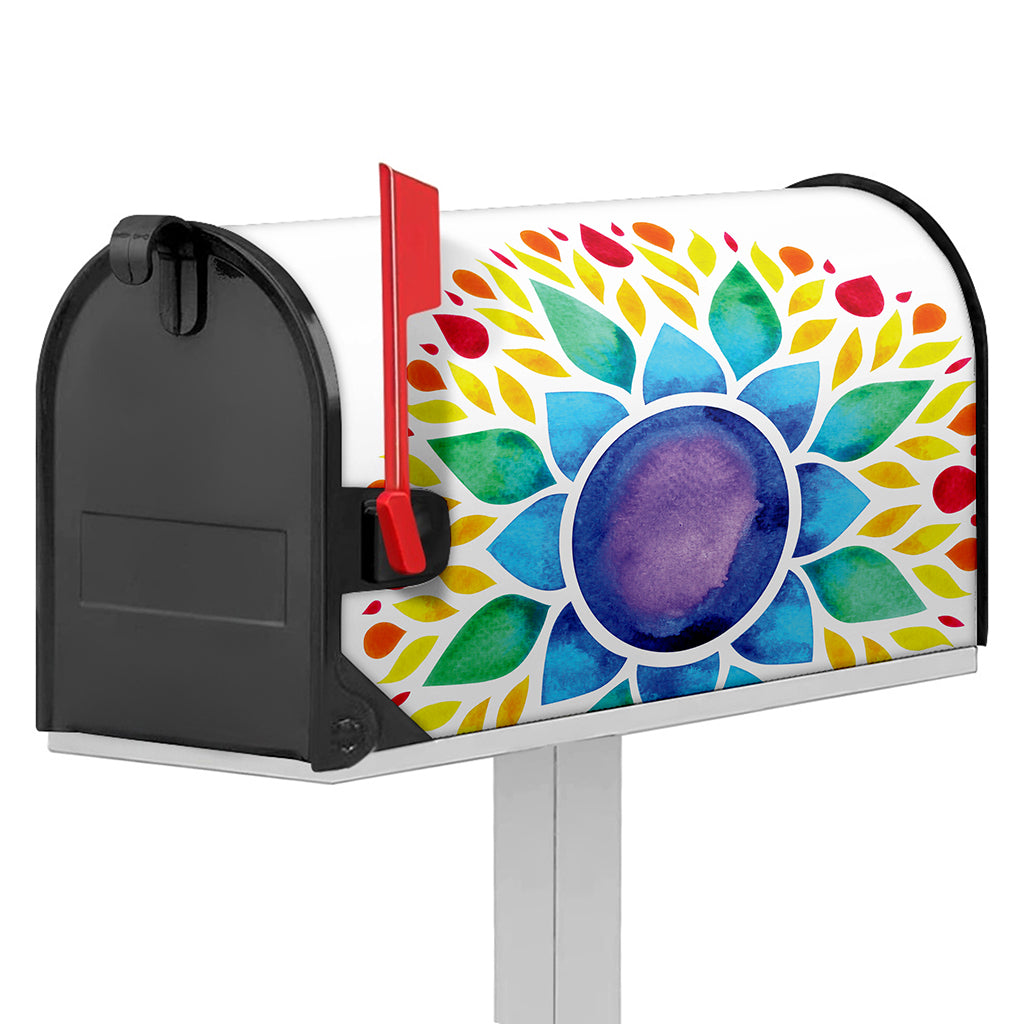 Reiki Chakra Flower Print Mailbox Cover