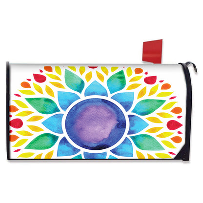 Reiki Chakra Flower Print Mailbox Cover