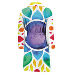 Reiki Chakra Flower Print Men's Bathrobe