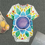Reiki Chakra Flower Print Men's Bodysuit