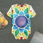 Reiki Chakra Flower Print Men's Bodysuit