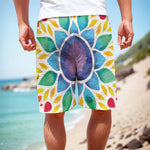 Reiki Chakra Flower Print Men's Cargo Shorts