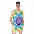 Reiki Chakra Flower Print Men's Romper