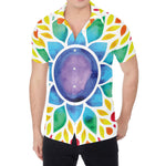 Reiki Chakra Flower Print Men's Shirt