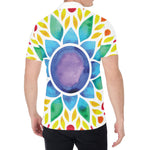 Reiki Chakra Flower Print Men's Shirt