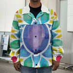 Reiki Chakra Flower Print Men's Shirt Jacket