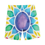 Reiki Chakra Flower Print Men's Sports Shorts