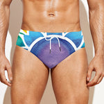 Reiki Chakra Flower Print Men's Swim Briefs