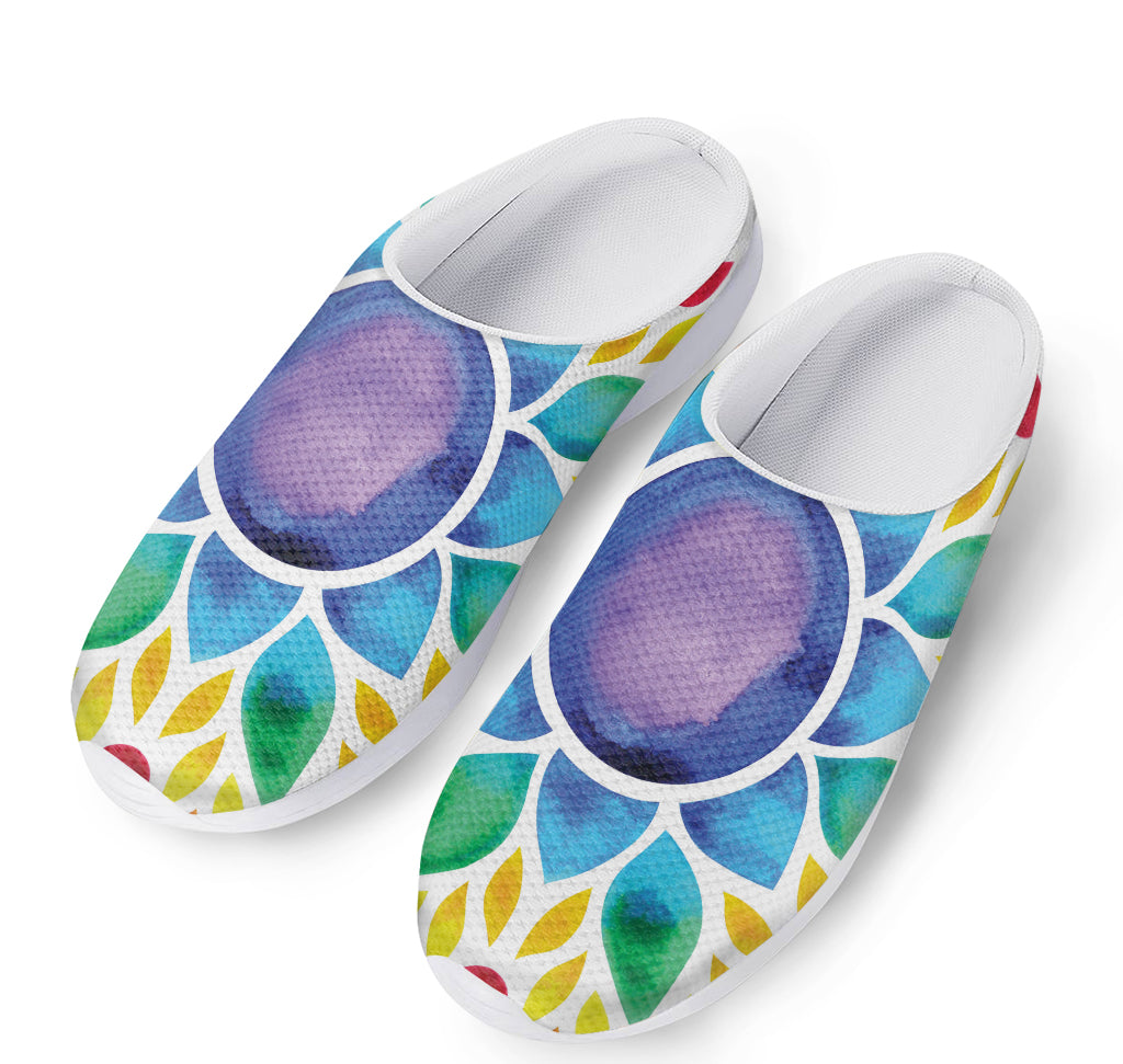 Reiki Chakra Flower Print Mesh Casual Shoes