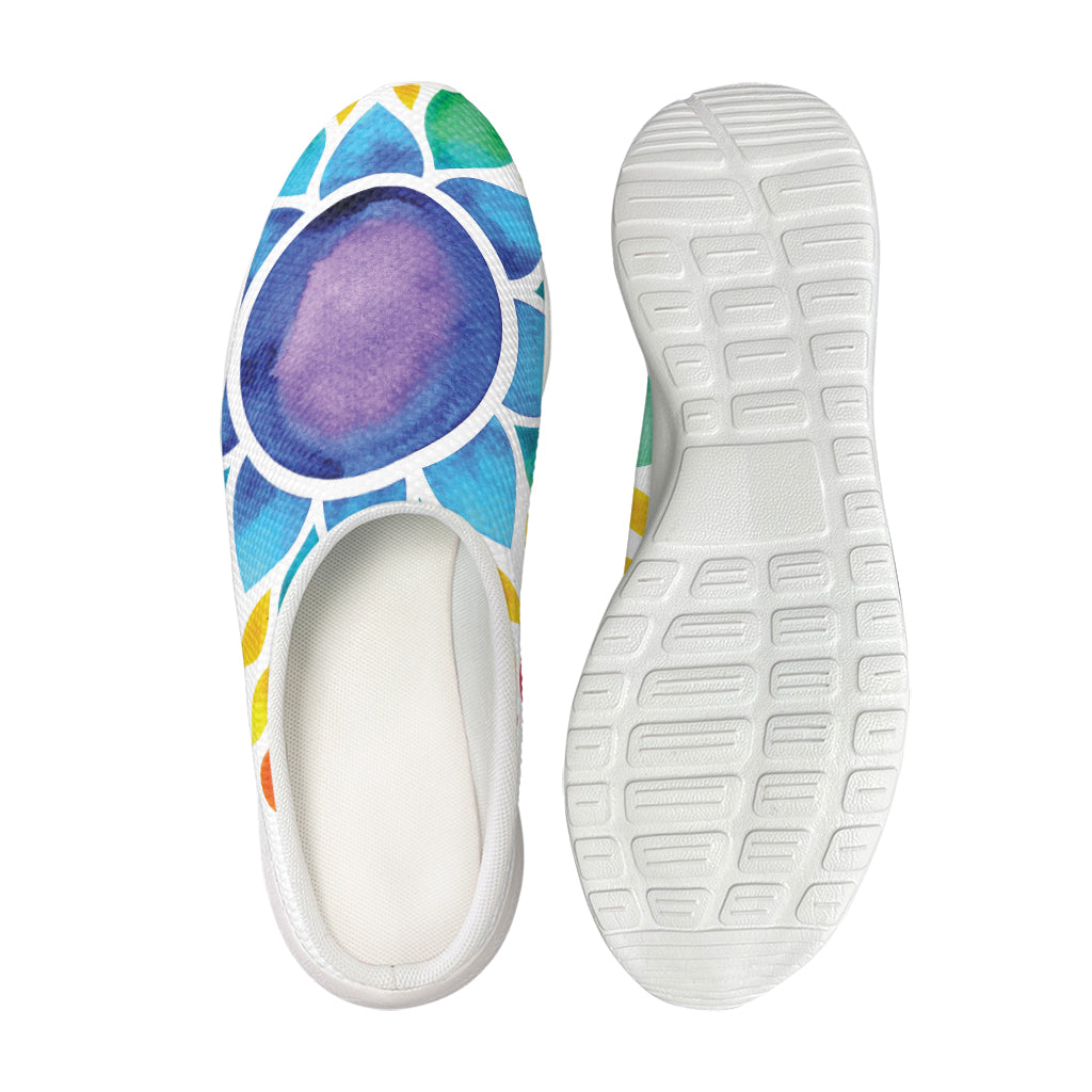 Reiki Chakra Flower Print Mesh Casual Shoes