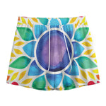 Reiki Chakra Flower Print Mesh Shorts