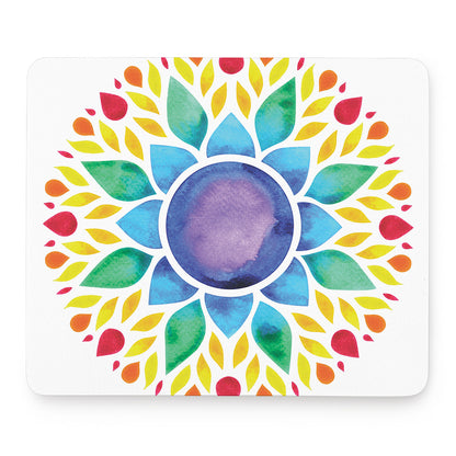 Reiki Chakra Flower Print Mouse Pad