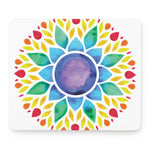 Reiki Chakra Flower Print Mouse Pad