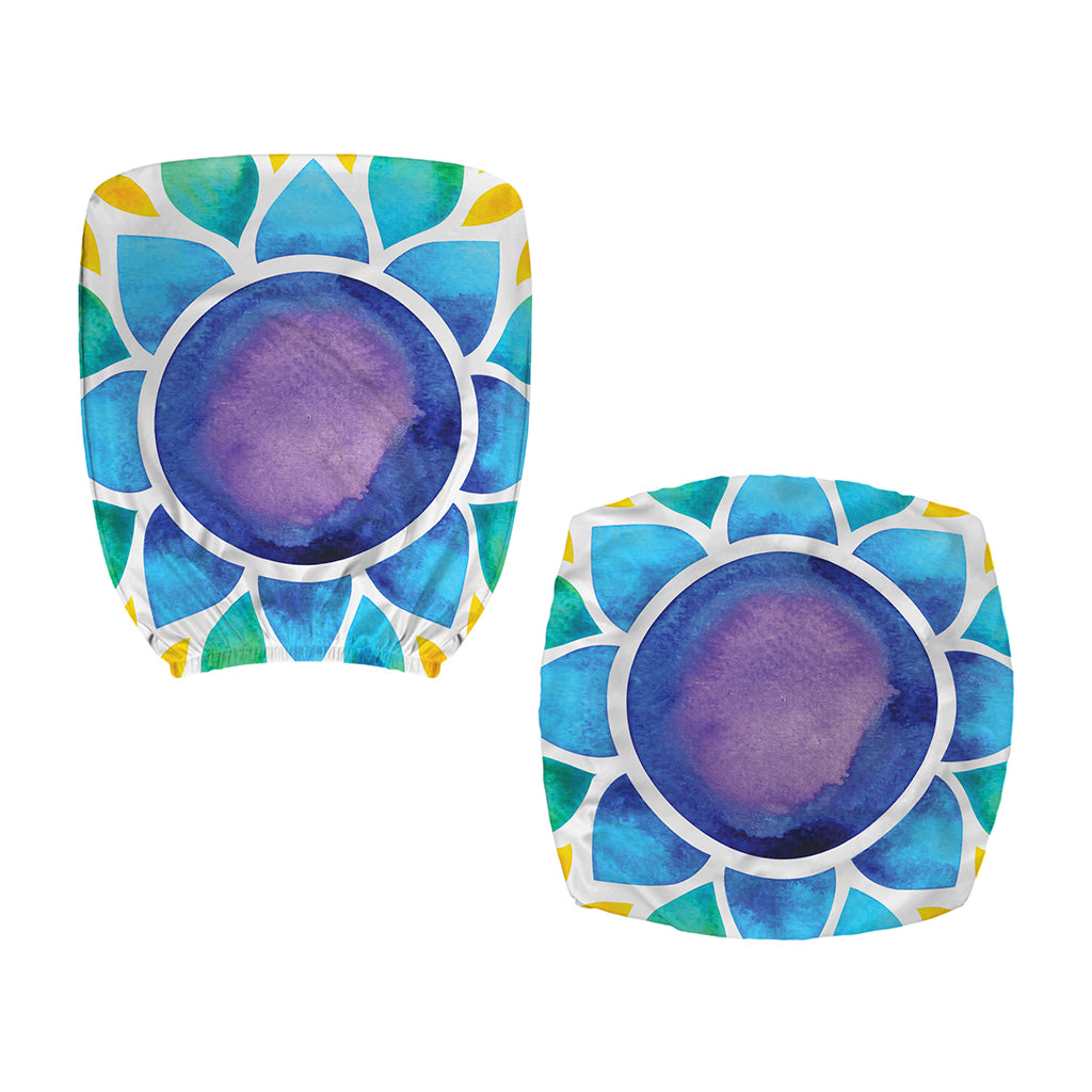 Reiki Chakra Flower Print Office Chair Cover