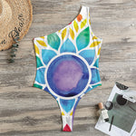 Reiki Chakra Flower Print One Shoulder Bodysuit