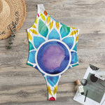 Reiki Chakra Flower Print One Shoulder Bodysuit