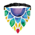 Reiki Chakra Flower Print Over The Collar Dog Bandana