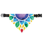 Reiki Chakra Flower Print Over The Collar Dog Bandana