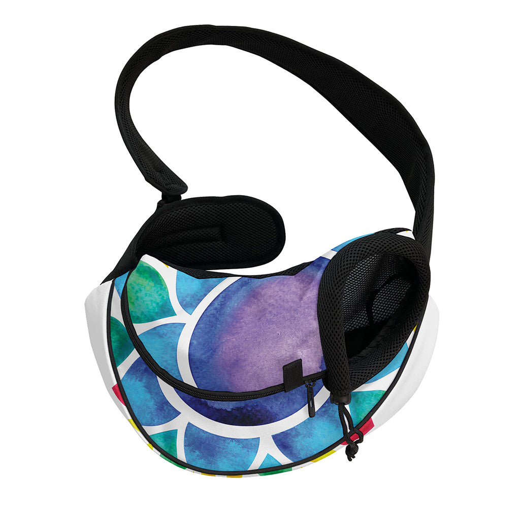 Reiki Chakra Flower Print Pet Sling Carrier