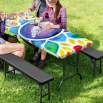 Reiki Chakra Flower Print Picnic Table Cover