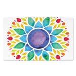 Reiki Chakra Flower Print Polyester Doormat