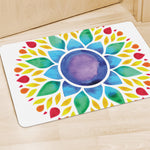 Reiki Chakra Flower Print Polyester Doormat
