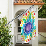 Reiki Chakra Flower Print Polyester Flag