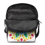 Reiki Chakra Flower Print Rectangular Crossbody Bag