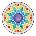 Reiki Chakra Flower Print Round Floor Mat