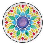 Reiki Chakra Flower Print Round Floor Mat
