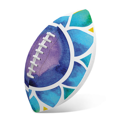 Reiki Chakra Flower Print Rugby Ball