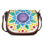 Reiki Chakra Flower Print Saddle Bag