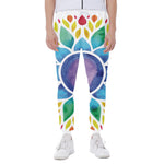 Reiki Chakra Flower Print Scuba Joggers