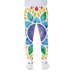 Reiki Chakra Flower Print Scuba Joggers