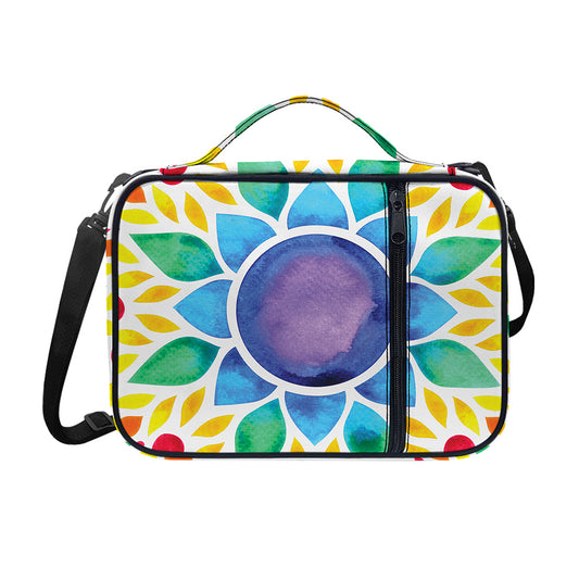 Reiki Chakra Flower Print Shoulder Strap Bible Bag