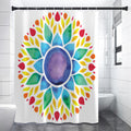 Reiki Chakra Flower Print Shower Curtain