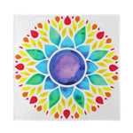Reiki Chakra Flower Print Silk Bandana