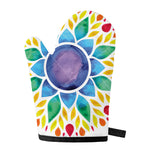 Reiki Chakra Flower Print Single Oven Mitt