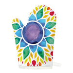 Reiki Chakra Flower Print Single Oven Mitt
