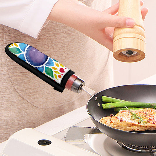 Reiki Chakra Flower Print Skillet Handle Cover