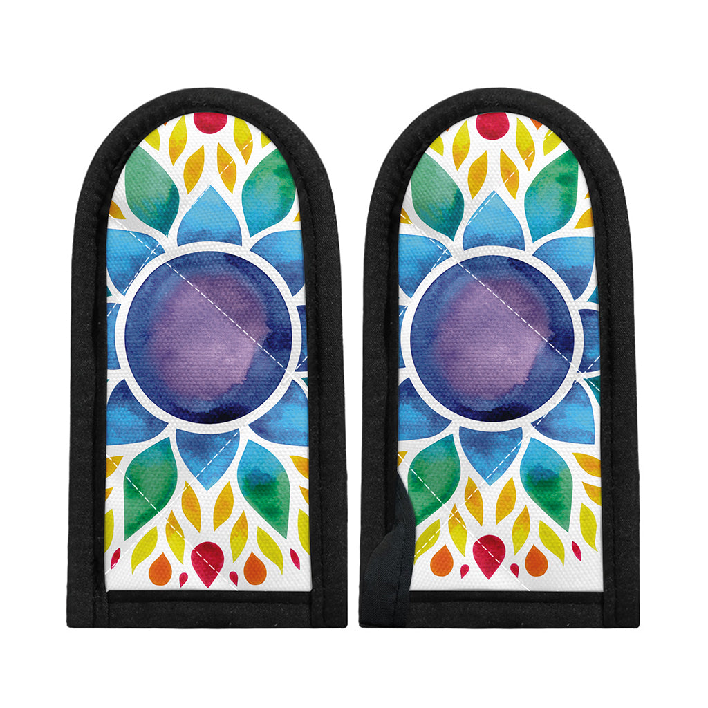 Reiki Chakra Flower Print Skillet Handle Cover