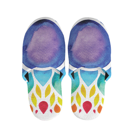 Reiki Chakra Flower Print Slippers