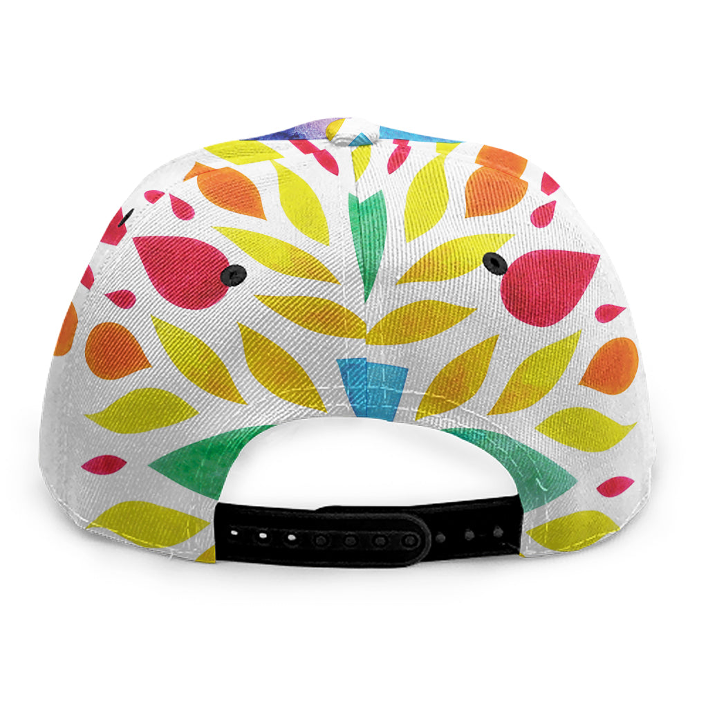 Reiki Chakra Flower Print Snapback Cap