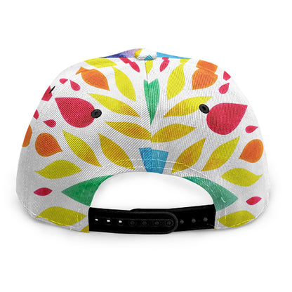 Reiki Chakra Flower Print Snapback Cap