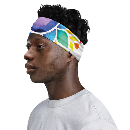 Reiki Chakra Flower Print Sports Headband