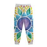 Reiki Chakra Flower Print Sweatpants